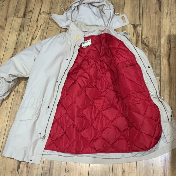 Eddie Bauer Men's EBtek Zip-Out Hoodie Goose Down Parka Sand Beige Size Medium - Picture 4 of 15